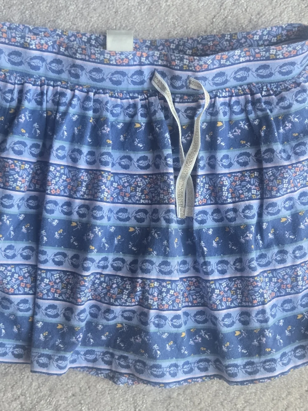 OshKosh B'gosh Blue Floral-Striped Mini Skirt